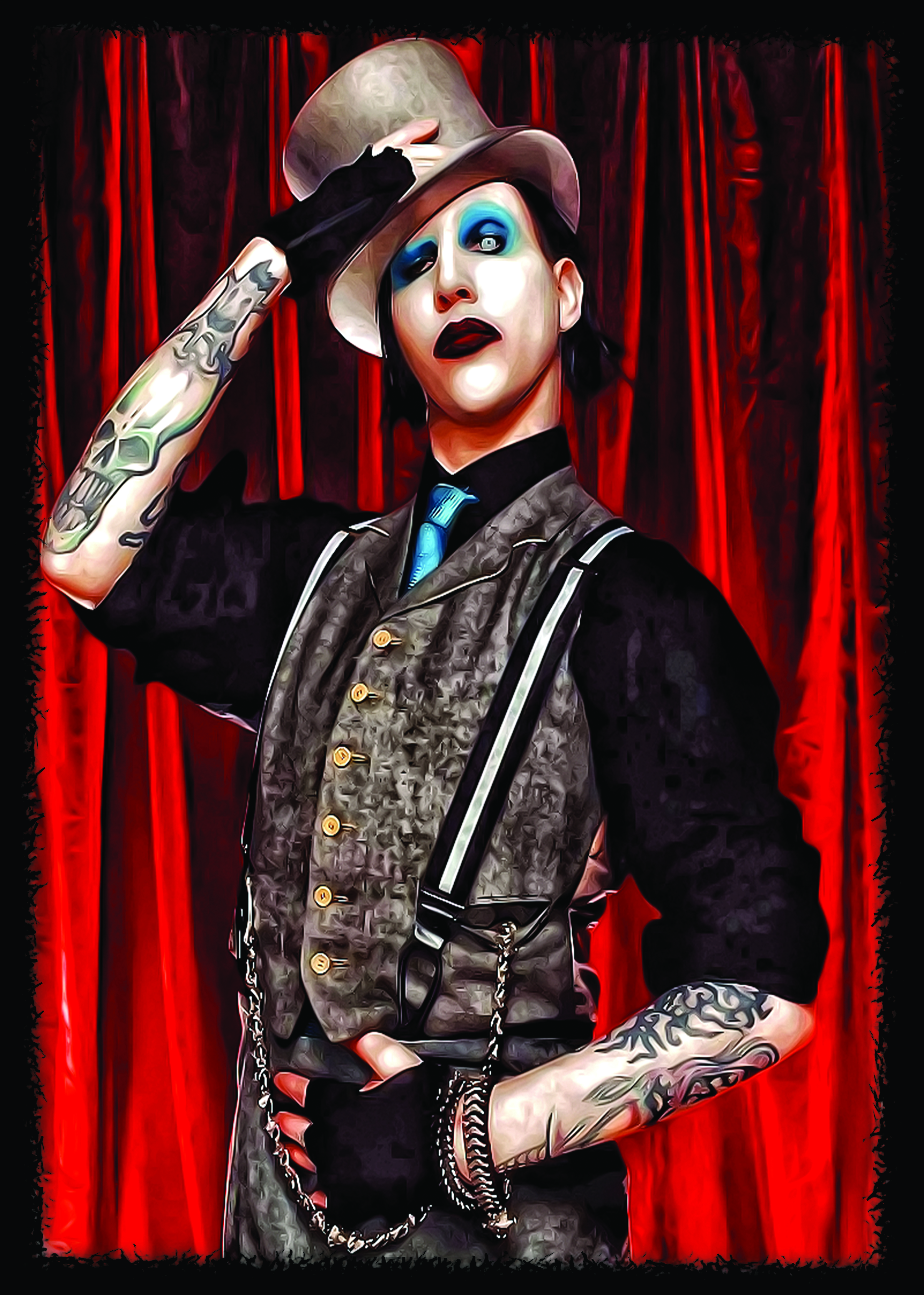Плед Marilyn Manson - фото 1 - rockbunker.ru