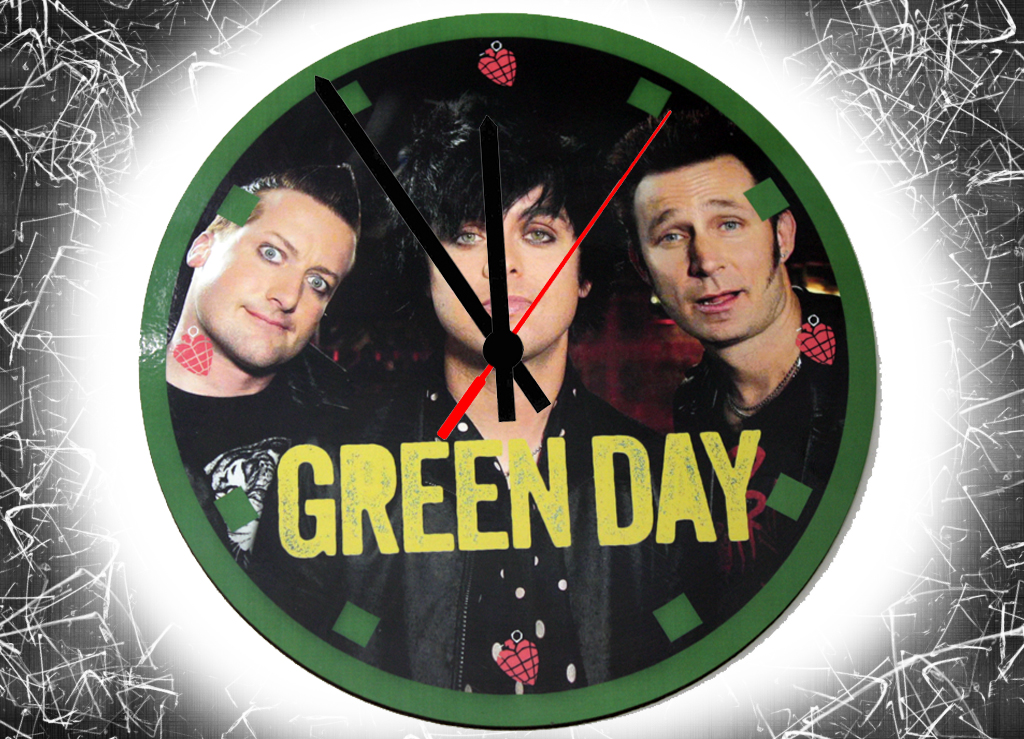 Часы настенные RockMerch Green Day - фото 1 - rockbunker.ru