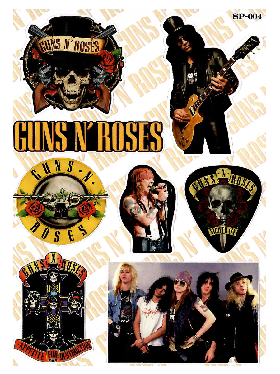 Набор стикеров Guns N Roses - фото 2 - rockbunker.ru