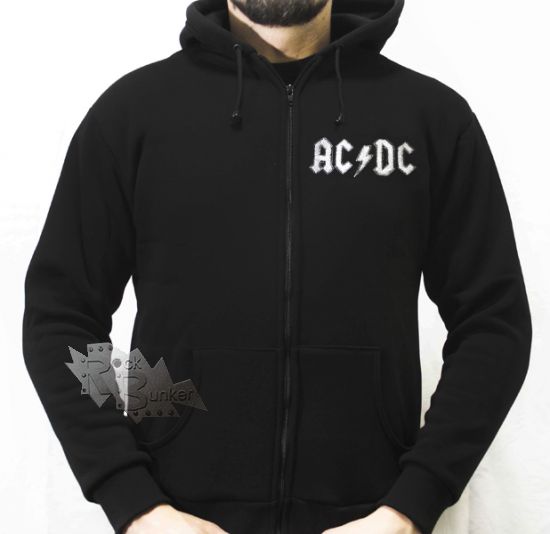 Толстовка AC DC Back in Black - фото 1 - rockbunker.ru