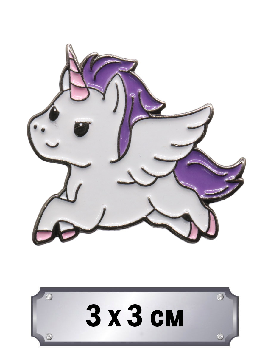 Значок Единорог - фото 1 - rockbunker.ru