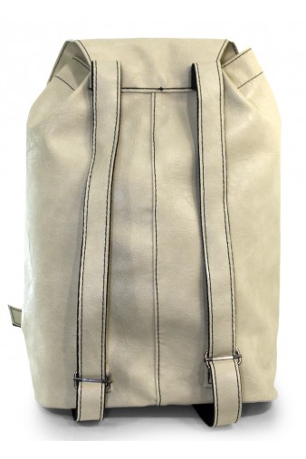 Рюкзак-торба с карманом белый - фото 3 - rockbunker.ru