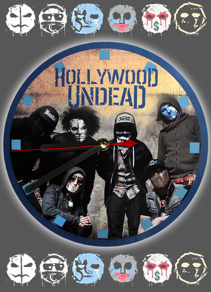 Часы настенные RockMerch Holliwood Undead - фото 1 - rockbunker.ru