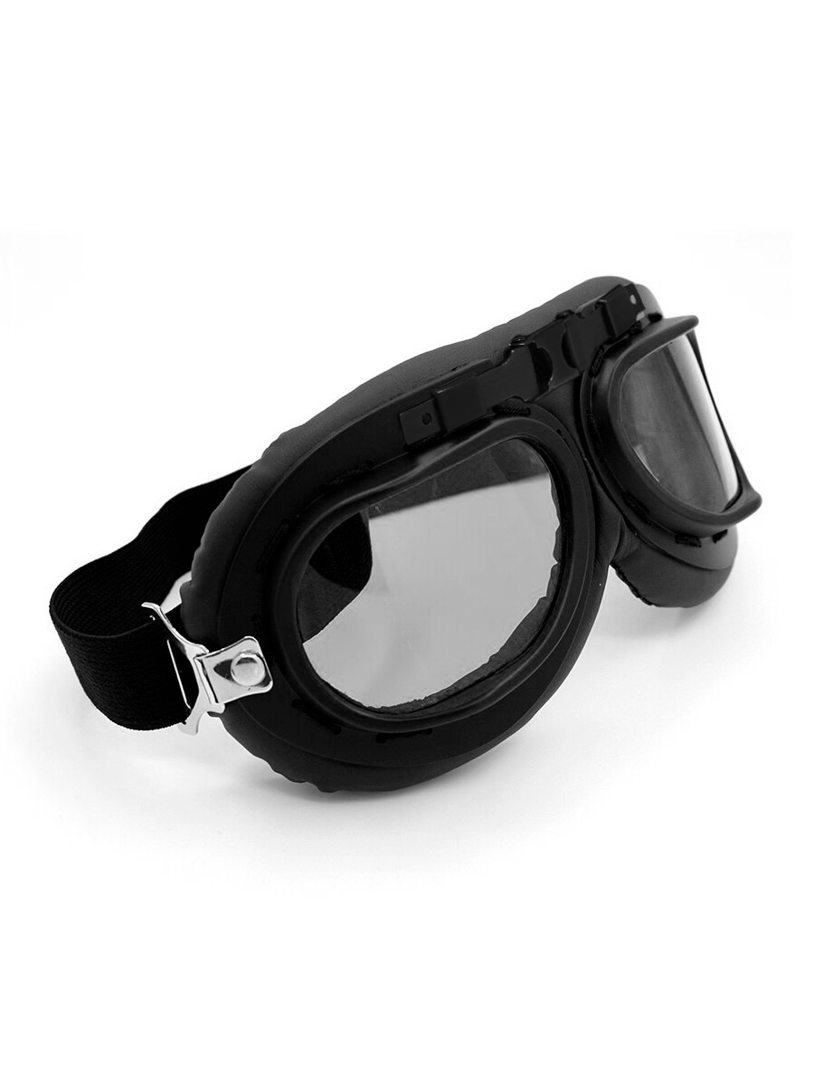 Ретро-очки Авиатор черные с черными линзами - фото 1 - rockbunker.ru