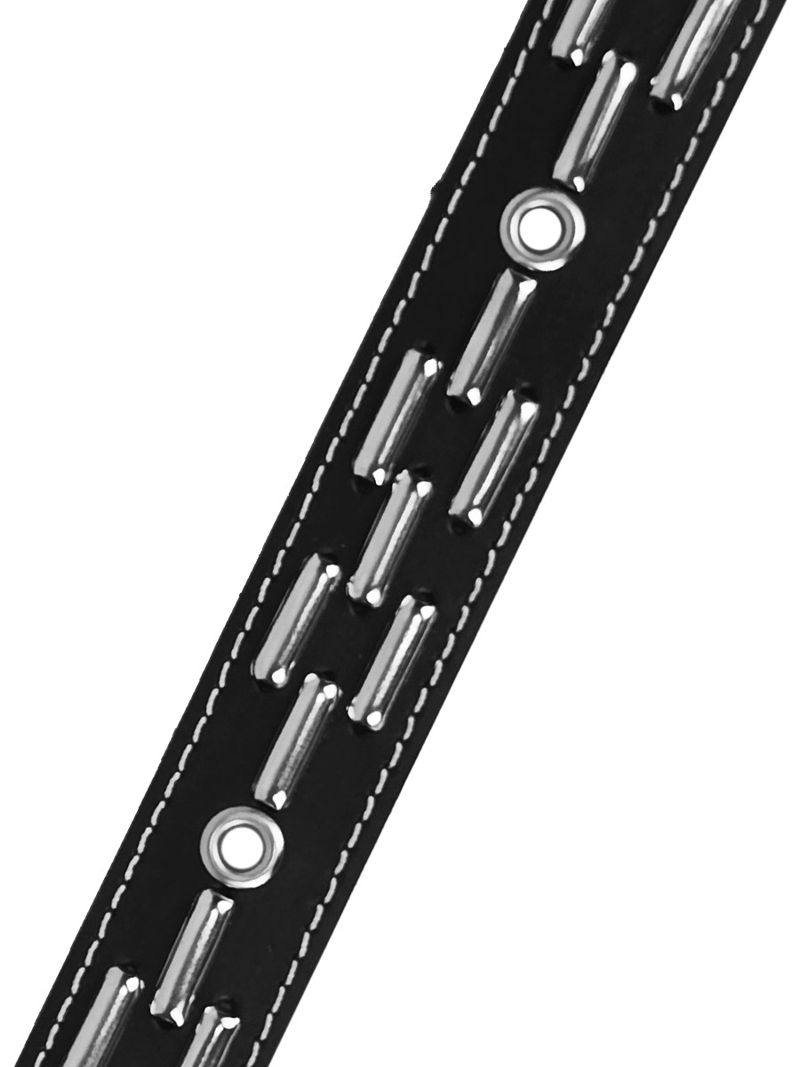 Ремень кожаный Rebel State Заклепки-Скобы Люверсы - фото 2 - rockbunker.ru