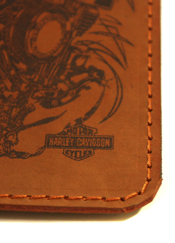 Обложка на паспорт Hardley-Davidson кожаная - фото 3 - rockbunker.ru
