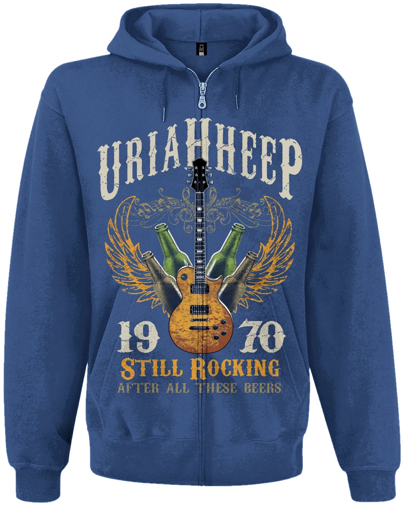 Толстовка Uriah Heep синяя - фото 1 - rockbunker.ru