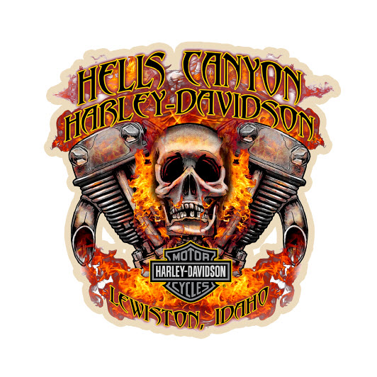 Наклейка-стикер Hells Canyon Harley-Davidson - фото 1 - rockbunker.ru