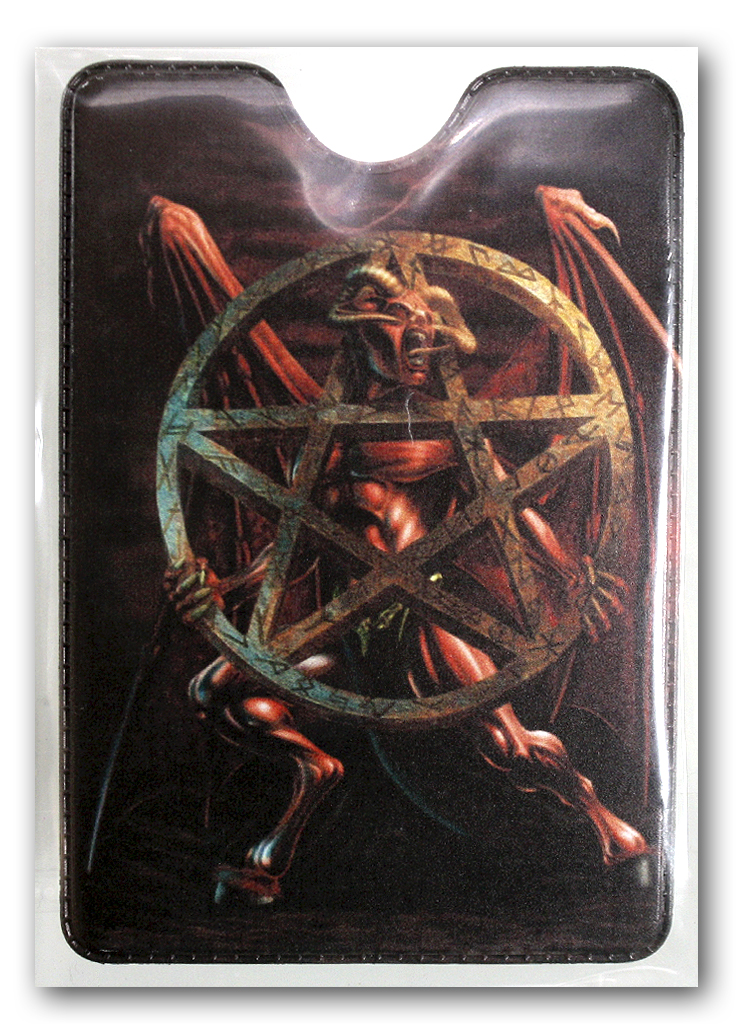 Обложка для проездного RockMerch Дьявол с пентаграммой - фото 2 - rockbunker.ru