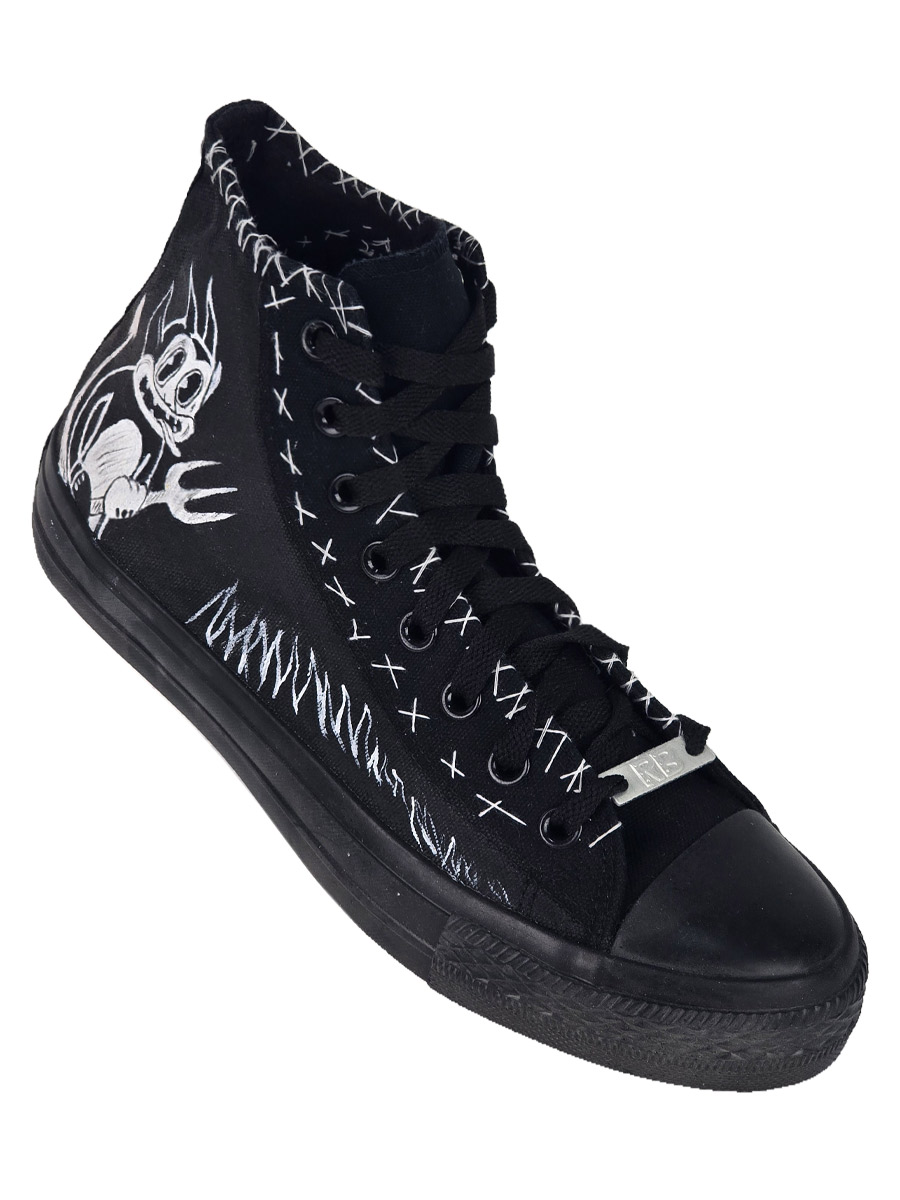 Кеды кастомные The Little Devil - фото 1 - rockbunker.ru