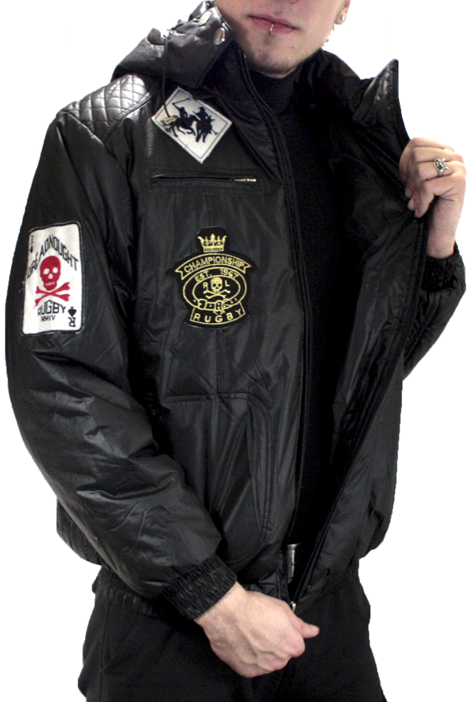 Куртка Championship с нашивками черная - фото 4 - rockbunker.ru