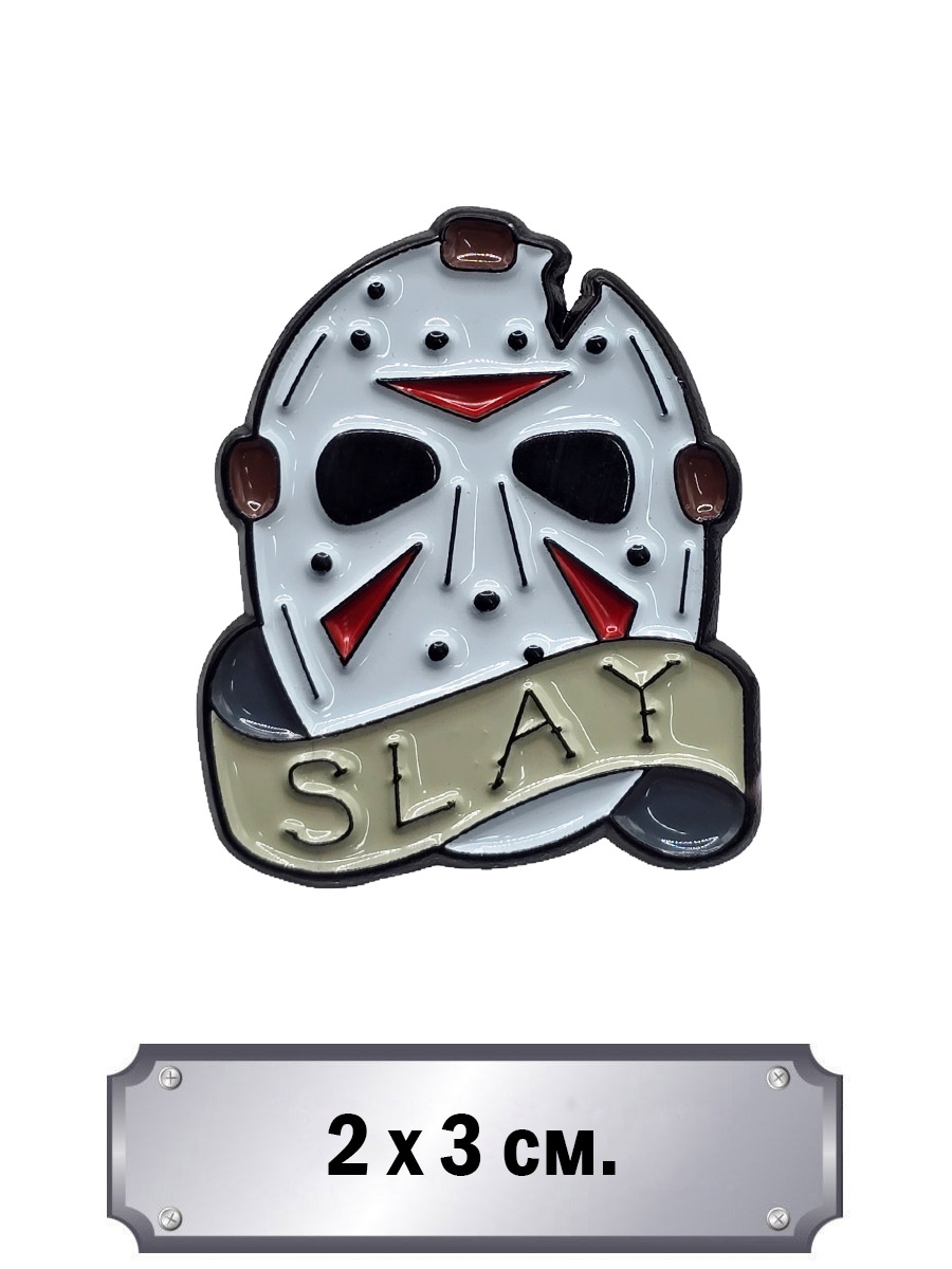 Значок Джейсон Вурхиз Slay - фото 1 - rockbunker.ru