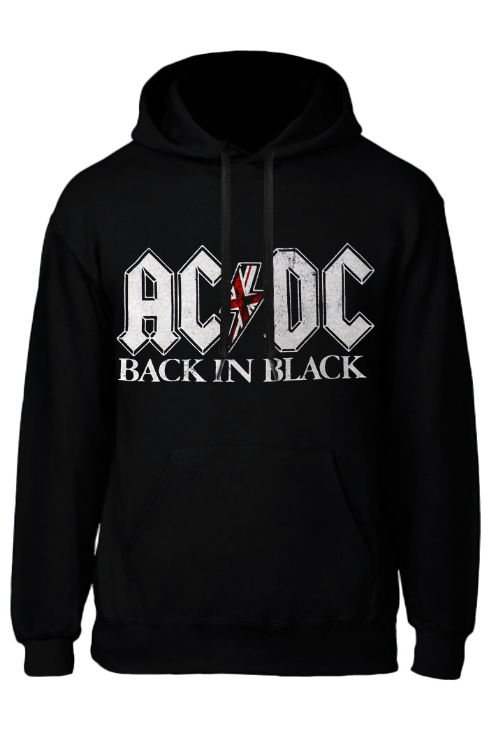 Толстовка  AC DC с темным принтом - фото 1 - rockbunker.ru