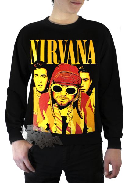 Свитшот RockMerch Nirvana мужской - фото 1 - rockbunker.ru