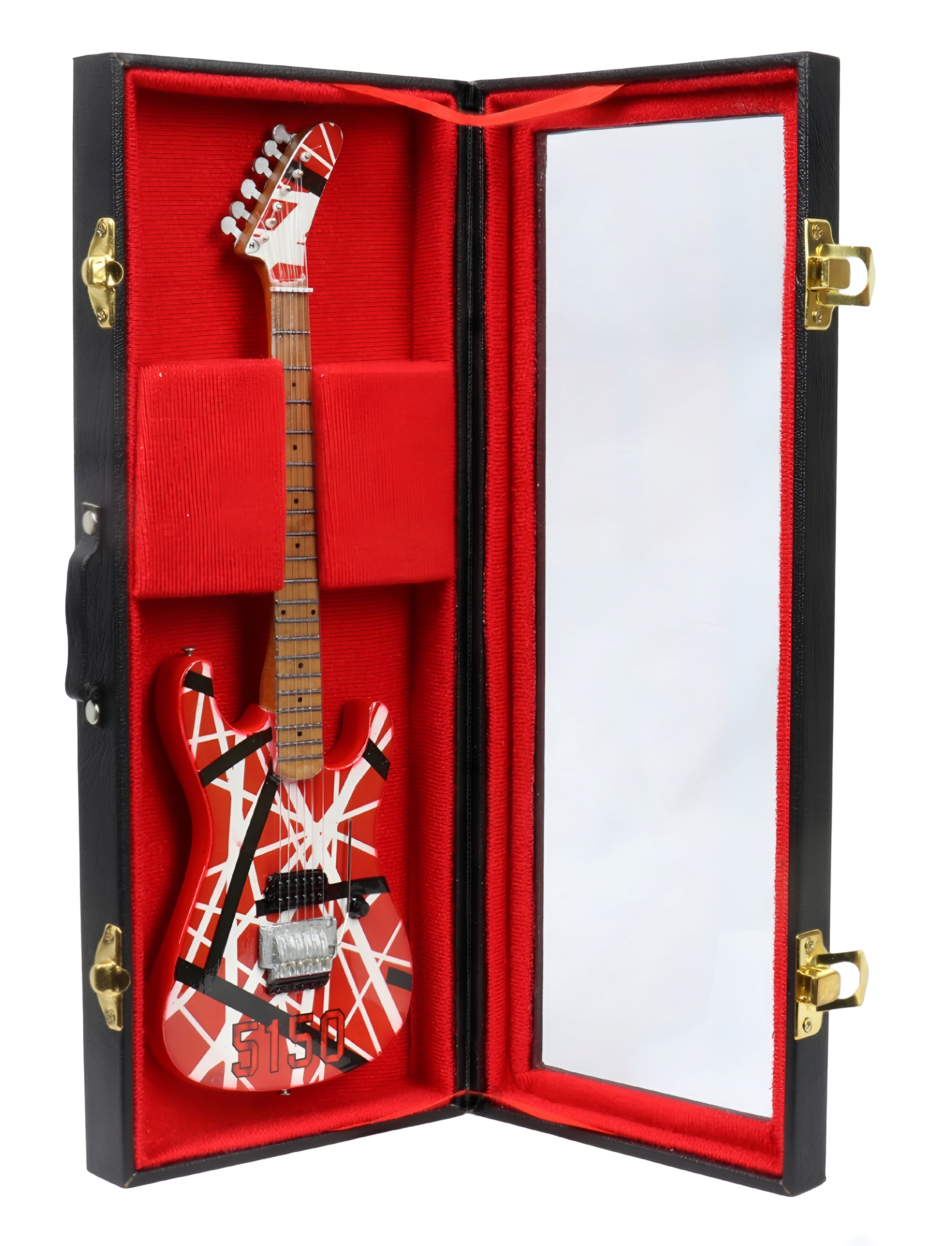 Сувенирная копия гитары в кейсе Van Halen - фото 1 - rockbunker.ru