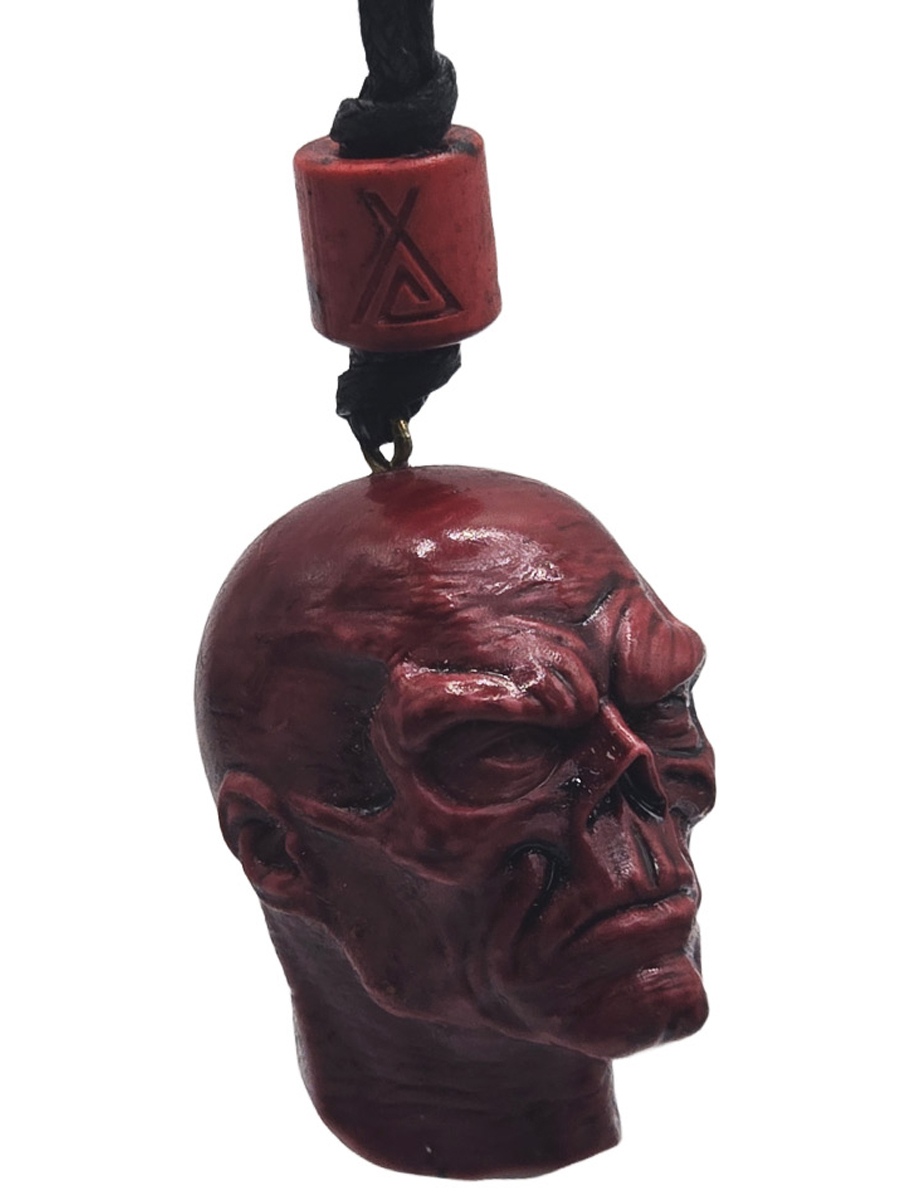Кулон Череп Красный - фото 1 - rockbunker.ru