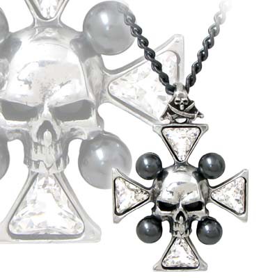 Кулон Alchemy Gothic P627 St Johns Crystalbone Cross - фото 1 - rockbunker.ru