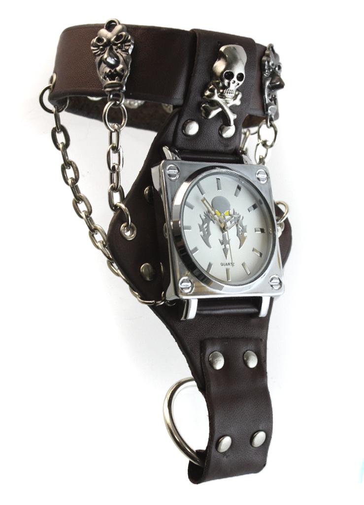 Часы наручные на слейв-браслете DieGe белый циферблат - фото 3 - rockbunker.ru