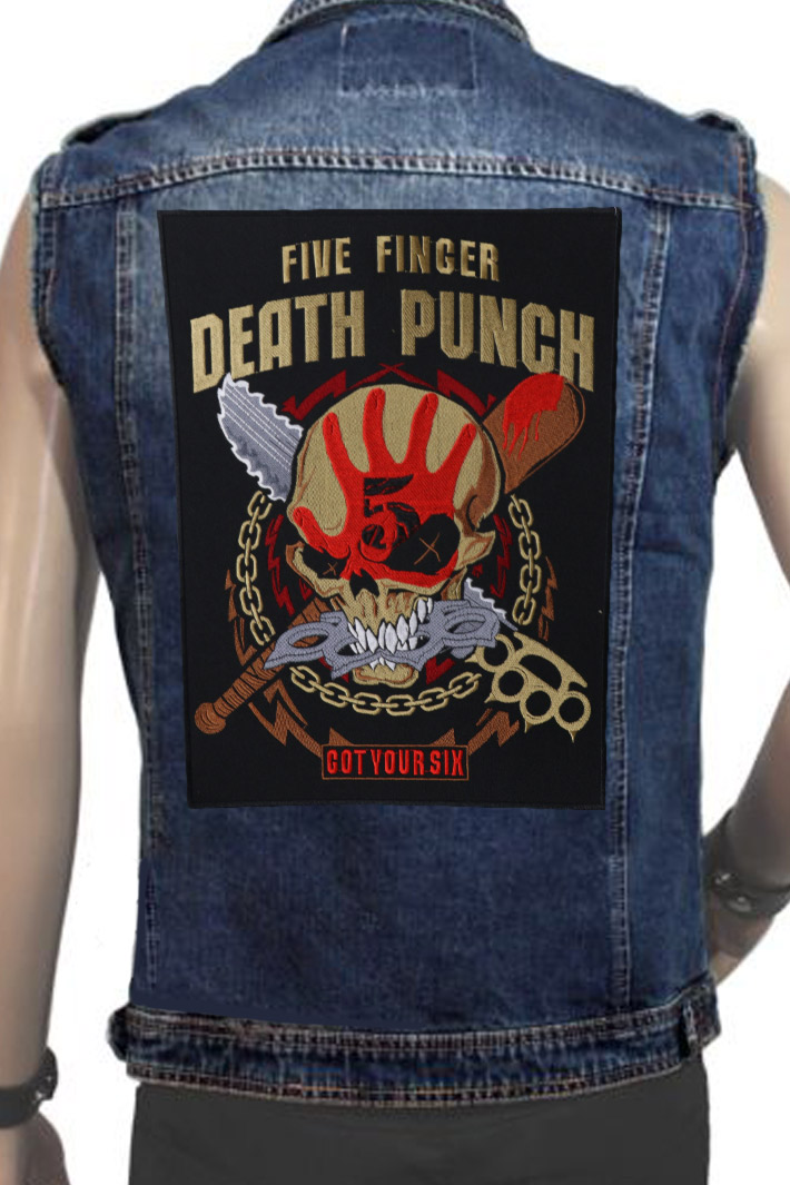 Нашивка с вышивкой Five Finger Death Punch - фото 2 - rockbunker.ru