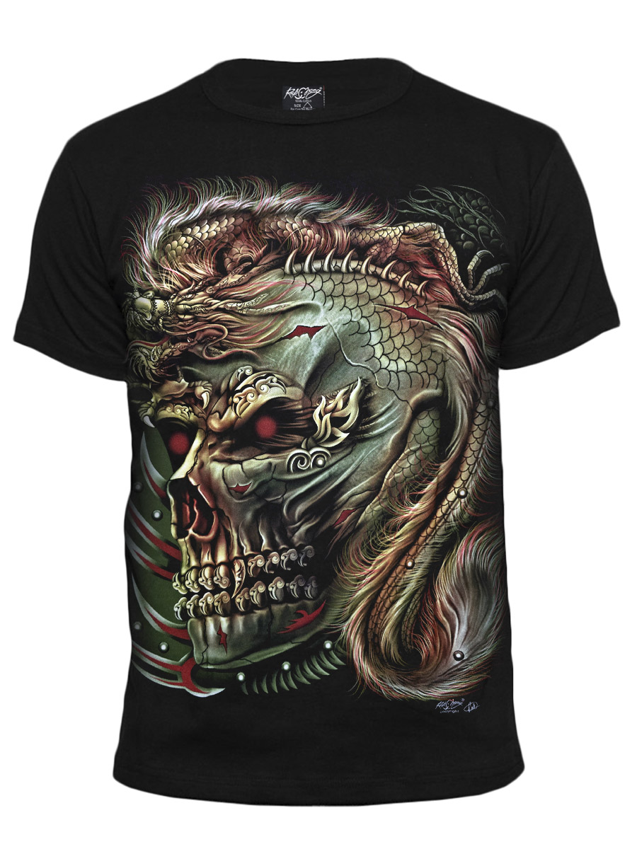 Футболка Rock Chang Дракон И Череп - фото 1 - rockbunker.ru