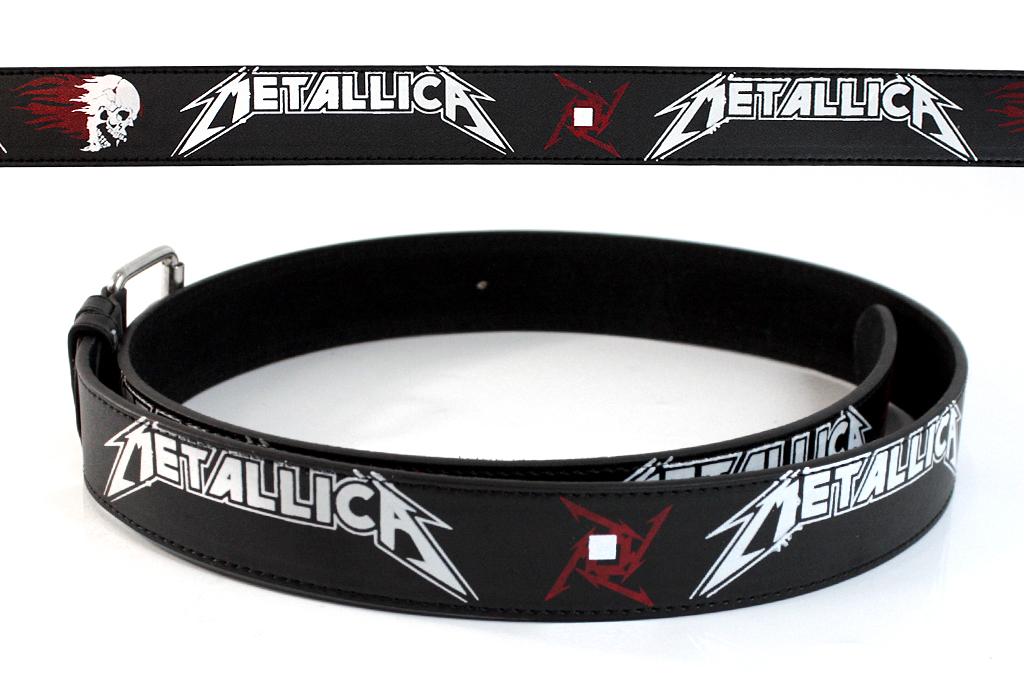 Ремень с аэрографией Metallica - фото 2 - rockbunker.ru