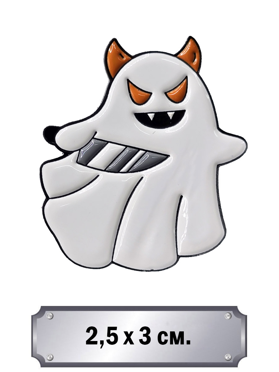 Значок Привидение с ножом - фото 1 - rockbunker.ru