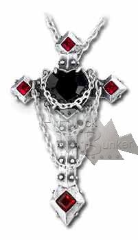 Кулон Alchemy Gothic P388 Croix De Cour Noir - фото 1 - rockbunker.ru