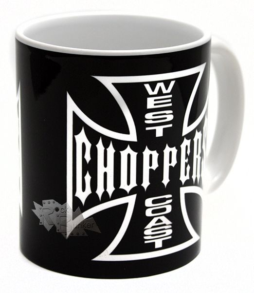 Кружка West Coast Choppers чёрная - фото 1 - rockbunker.ru