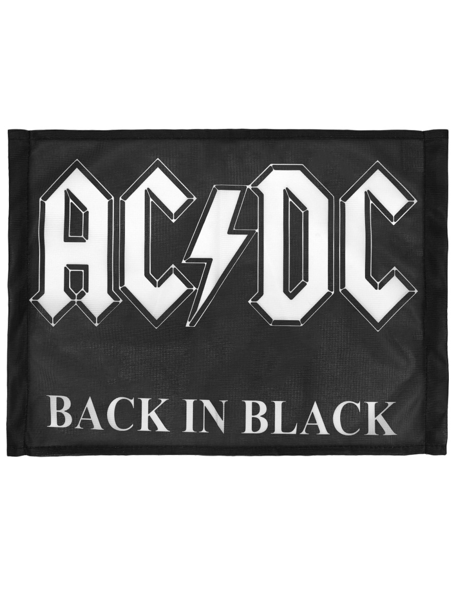 Флаг автомобильный AC DC Back In Black - фото 2 - rockbunker.ru