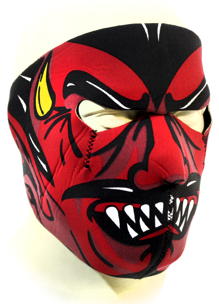 Байкерская маска Дьявол на все лицо - фото 1 - rockbunker.ru