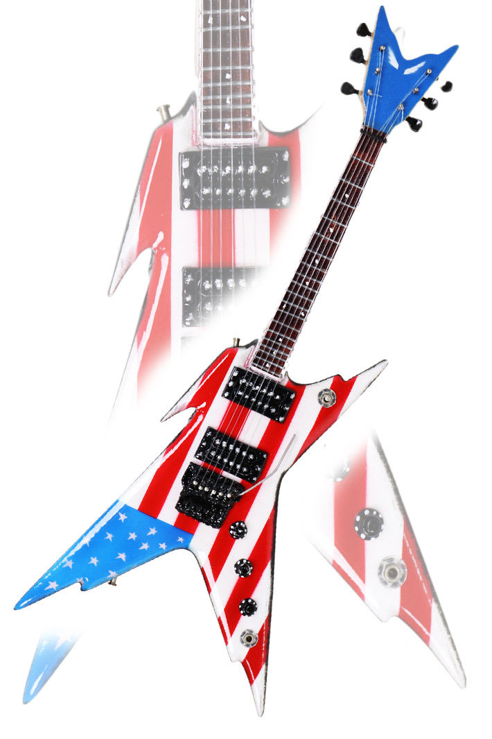 Сувенирная копия электрогитары американский флаг - фото 1 - rockbunker.ru
