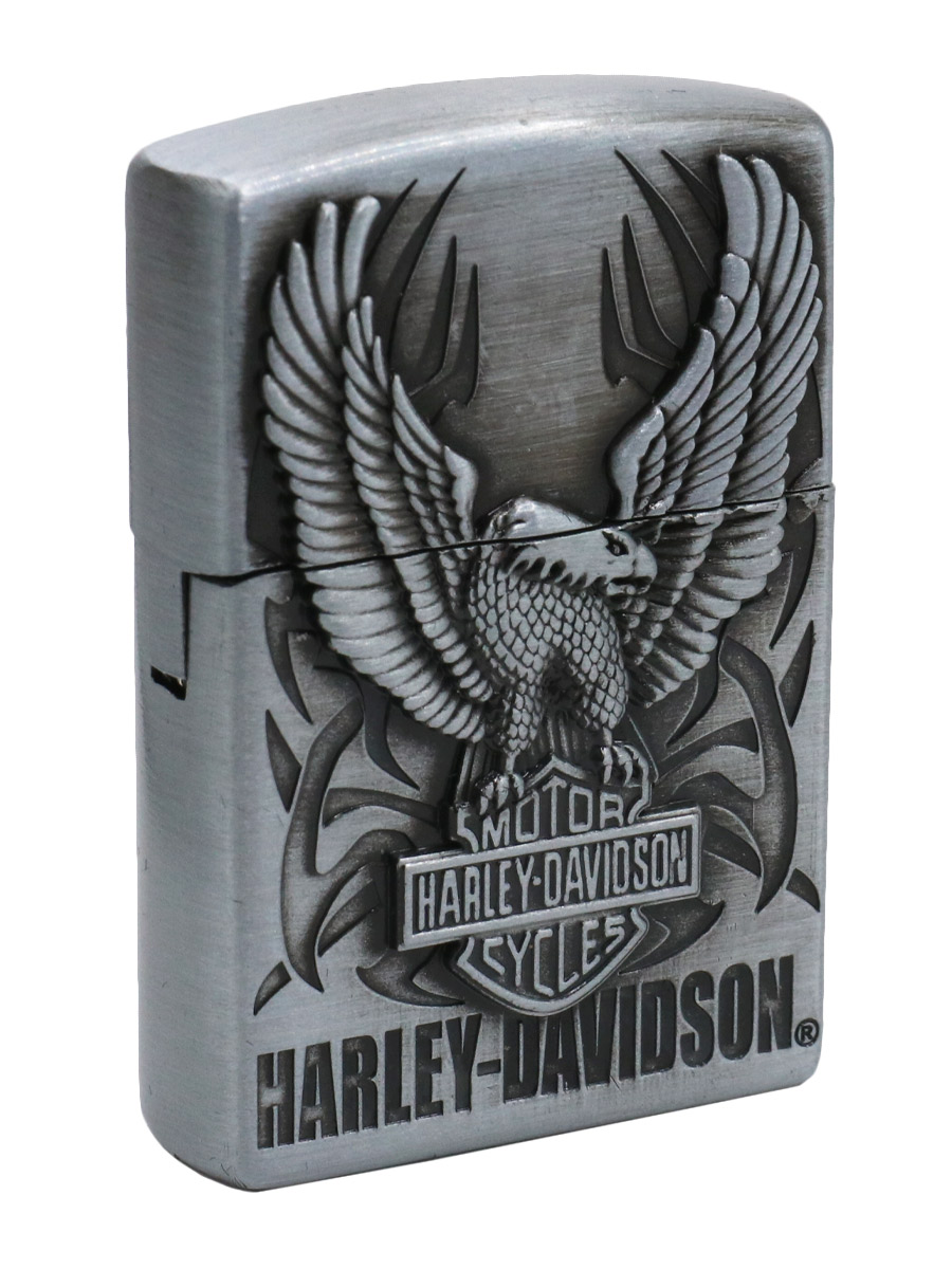 Зажигалка Harley-Davidson Орел Серый - фото 1 - rockbunker.ru