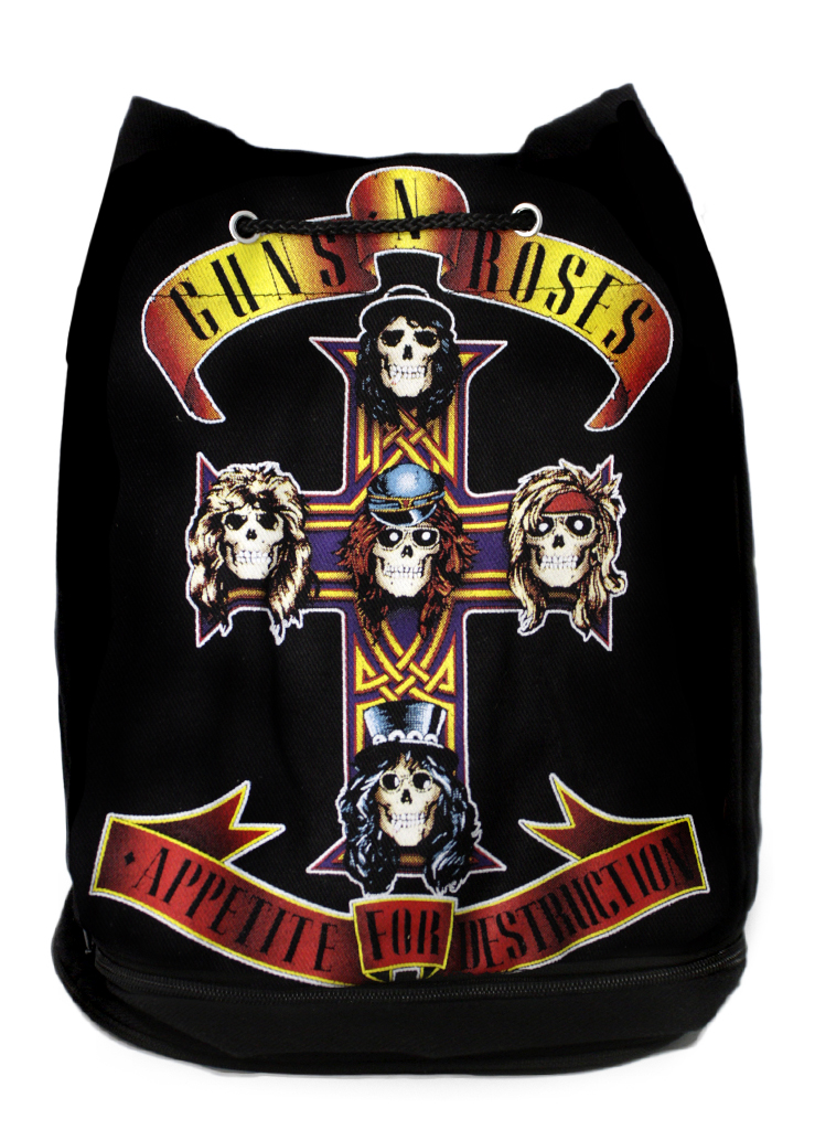 Мешок заплечный с карманом Guns n Roses Appetite For Destruction - фото 1 - rockbunker.ru
