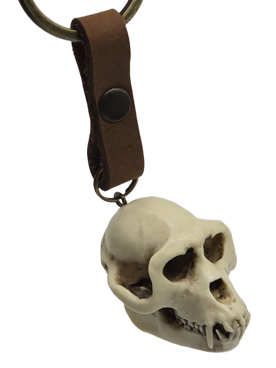 Брелок Череп Макаки - фото 1 - rockbunker.ru