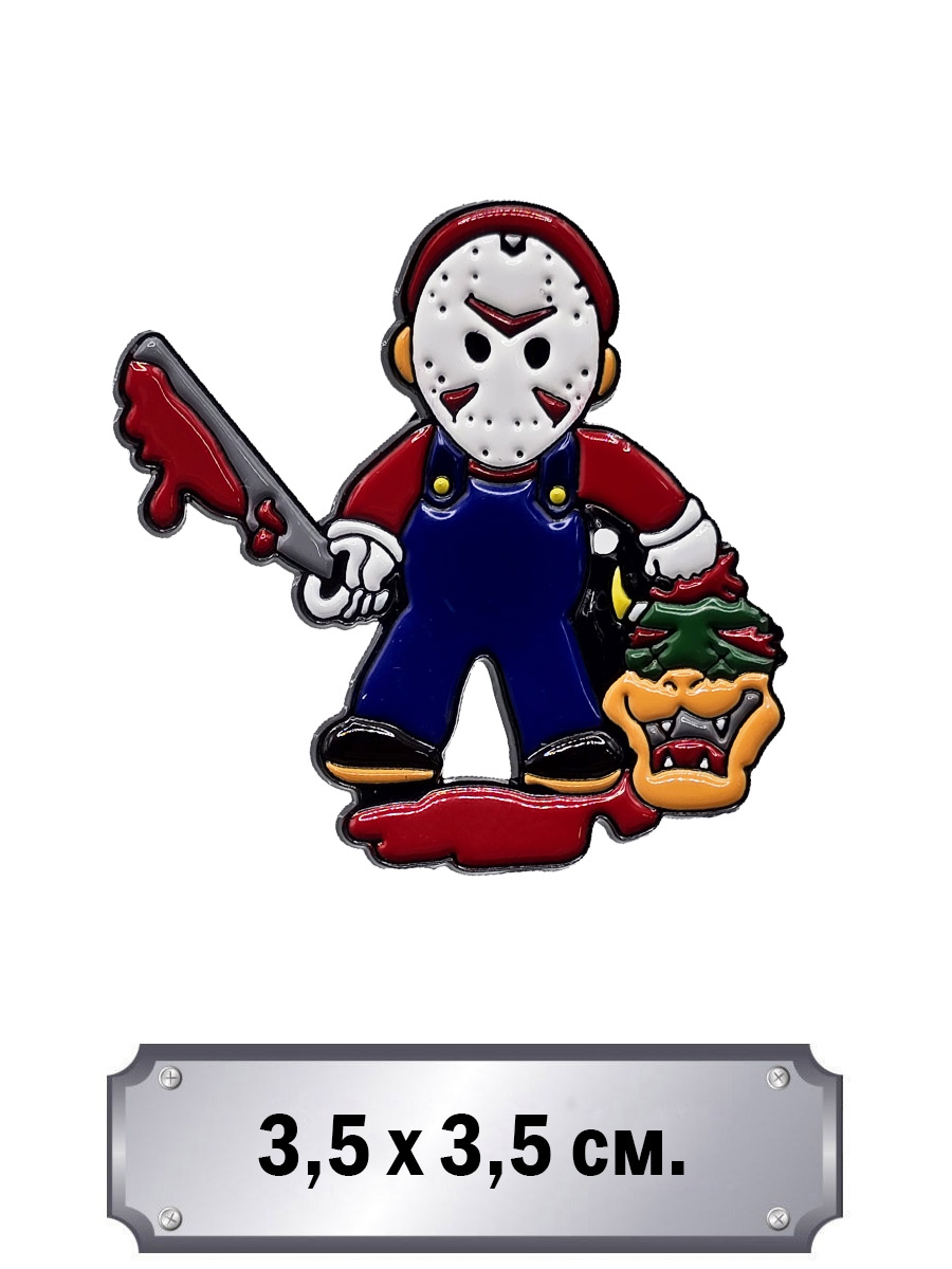 Значок Джейсон Вурхиз Марио - фото 1 - rockbunker.ru