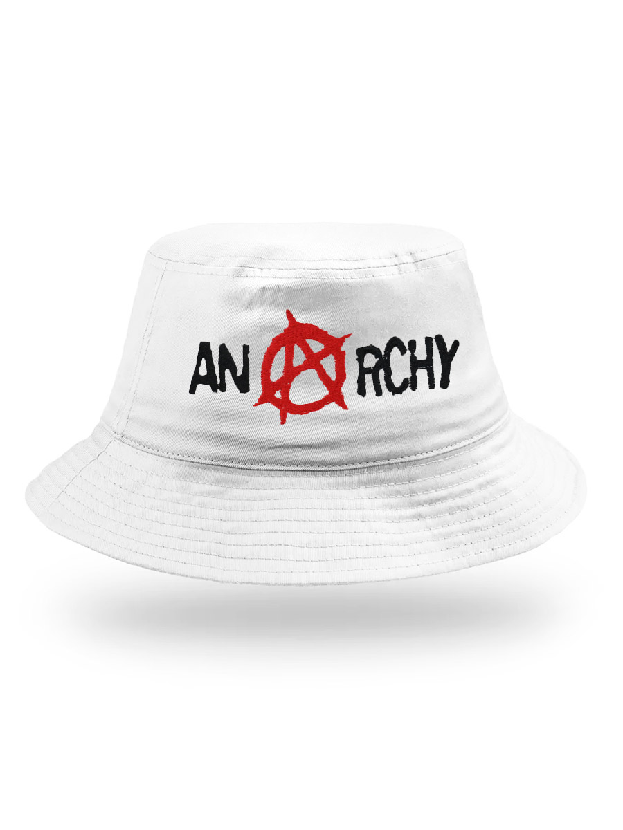 Панама RockMerch Anarchy белая - фото 1 - rockbunker.ru