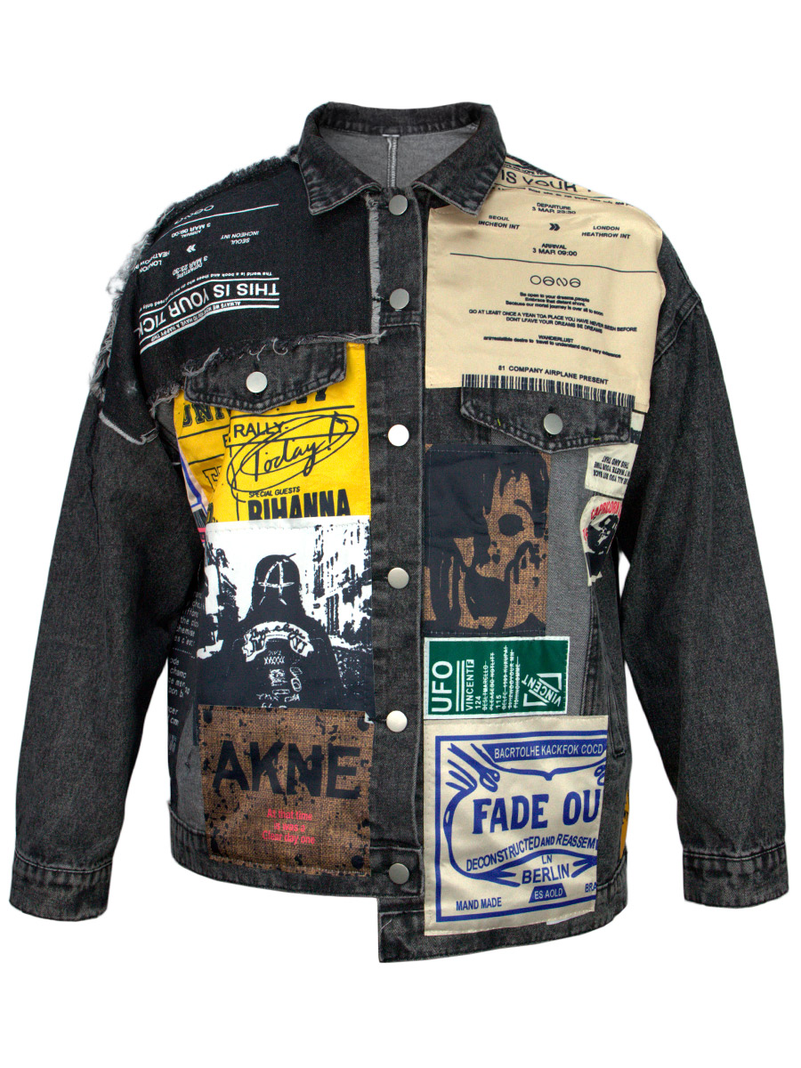 Куртка Джинсовая с Нашивками - фото 1 - rockbunker.ru