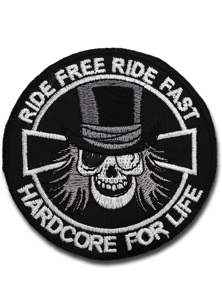 Термонашивка Ride free ride fast hardcore for life - фото 1 - rockbunker.ru