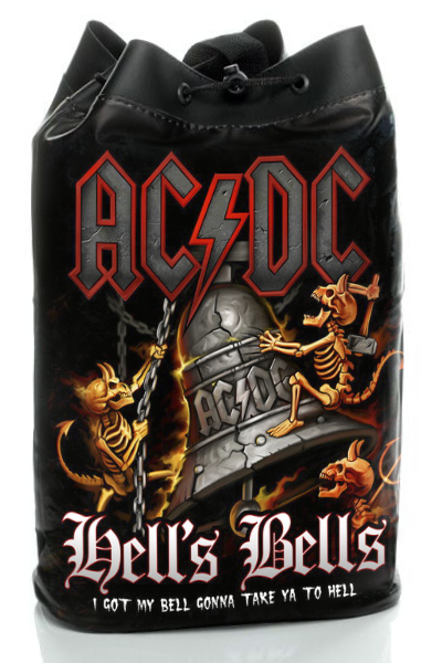 Торба AC DC Hells Bells из кожзаменителя - фото 1 - rockbunker.ru