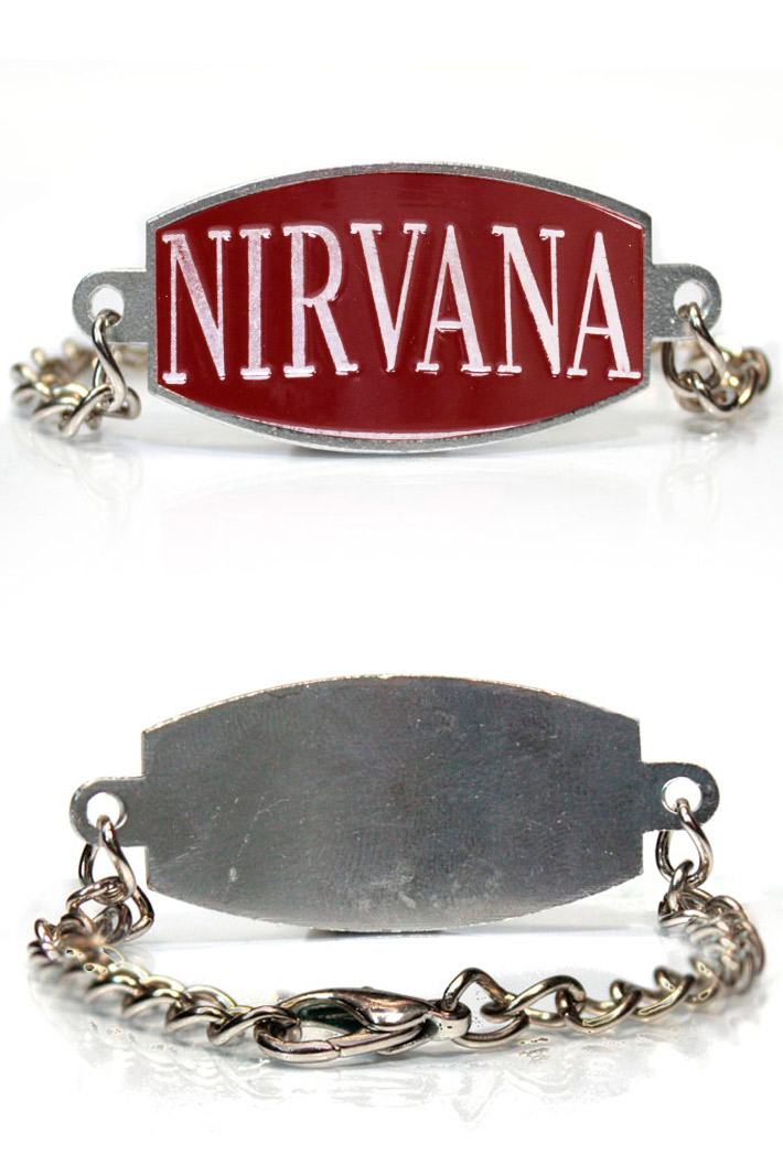 Браслет Nirvana чёрный - фото 3 - rockbunker.ru