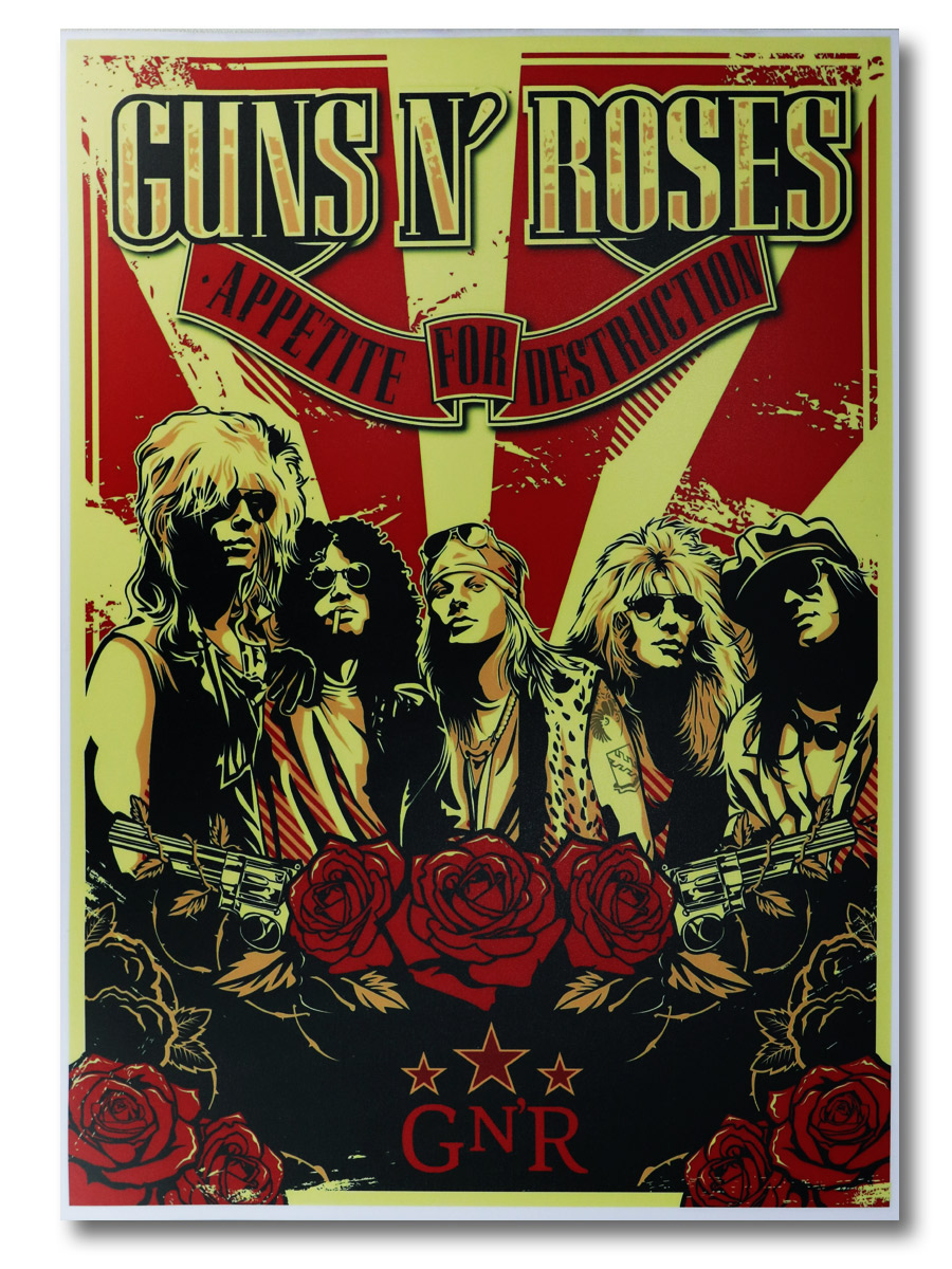 Плакат пластиковый Guns n Roses Appetite For Destruction - фото 1 - rockbunker.ru