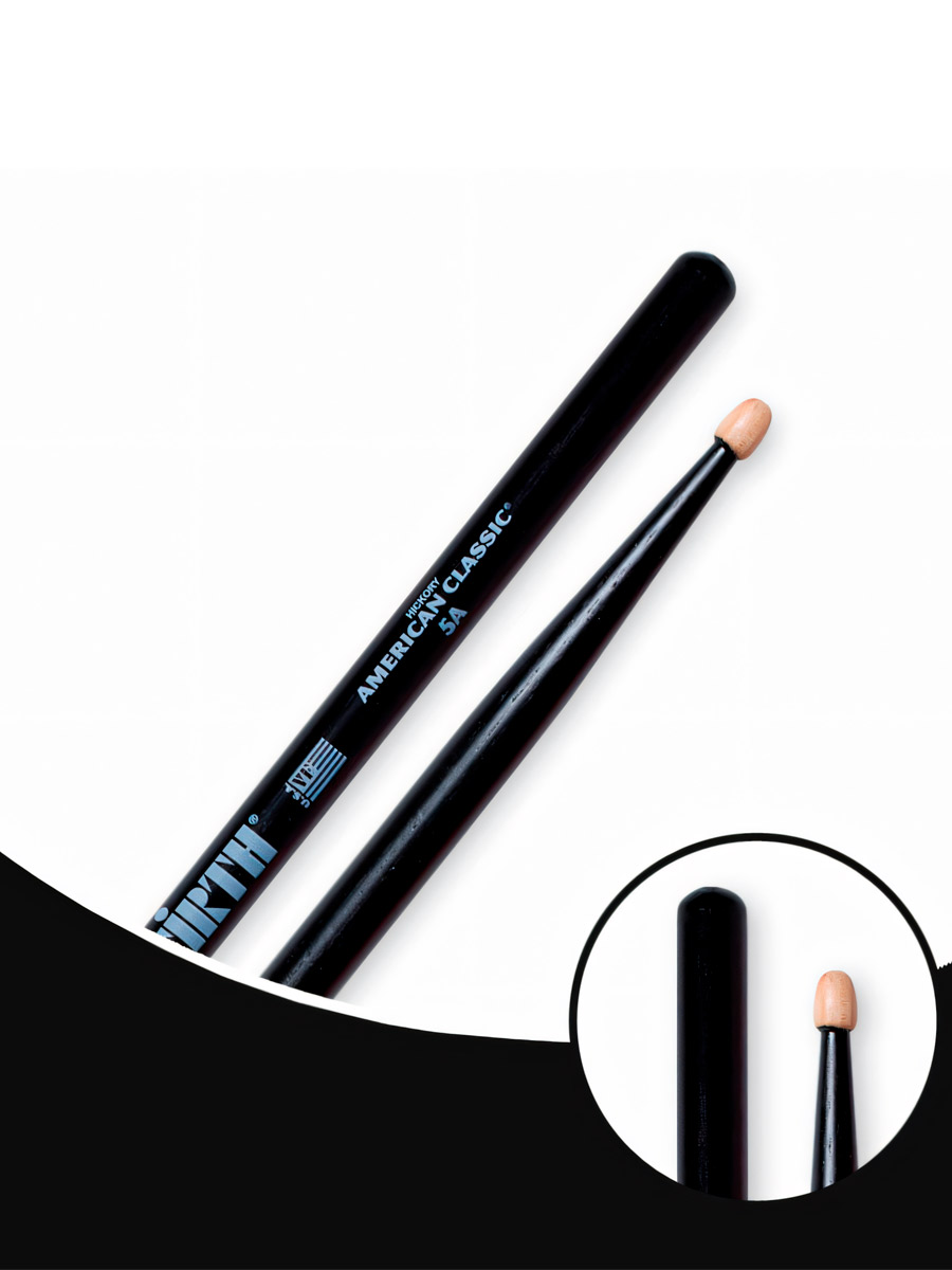 Барабанные палочки Vic Firth American Classic Black - фото 1 - rockbunker.ru