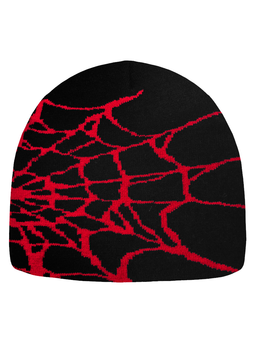 Шапка Паутина Красная - фото 2 - rockbunker.ru