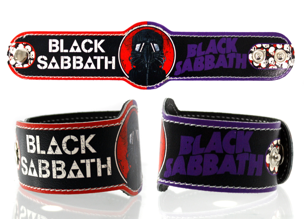 Фан-браслет кожаный RockMerch Black Sabbath - фото 1 - rockbunker.ru