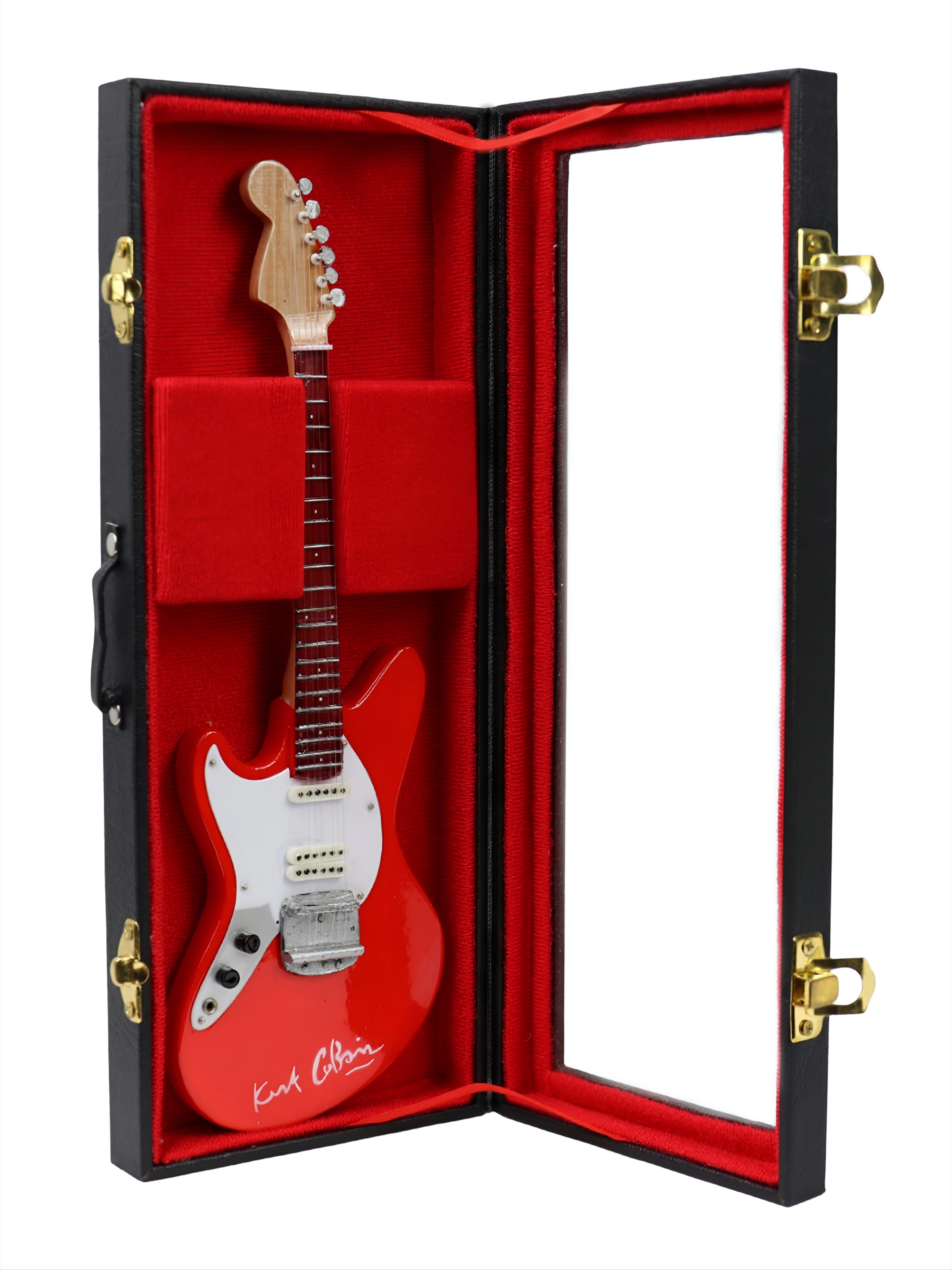 Сувенирная копия гитары в кейсе Kurt Cobain 3 - фото 1 - rockbunker.ru