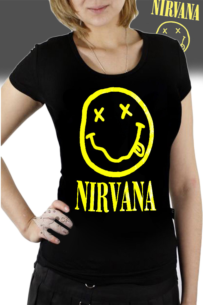 Футболка Rock Merch женская Nirvana - фото 1 - rockbunker.ru