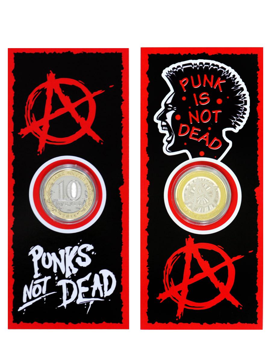 Монета сувенирная Punks not Dead - фото 1 - rockbunker.ru