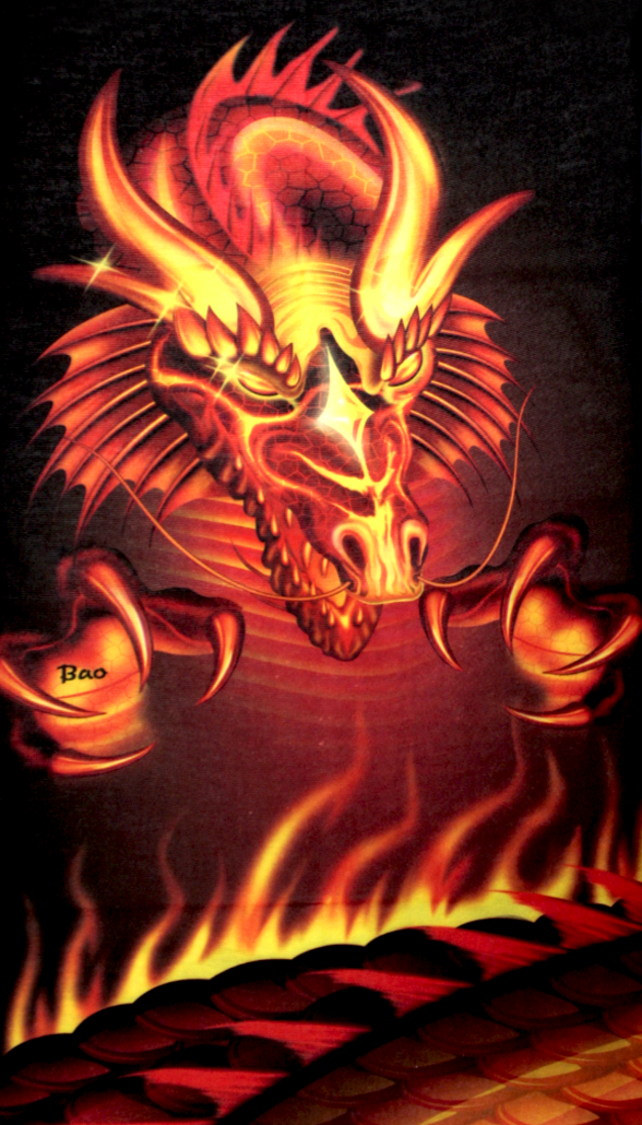 Бандана универсальная Огненный дракон - фото 3 - rockbunker.ru