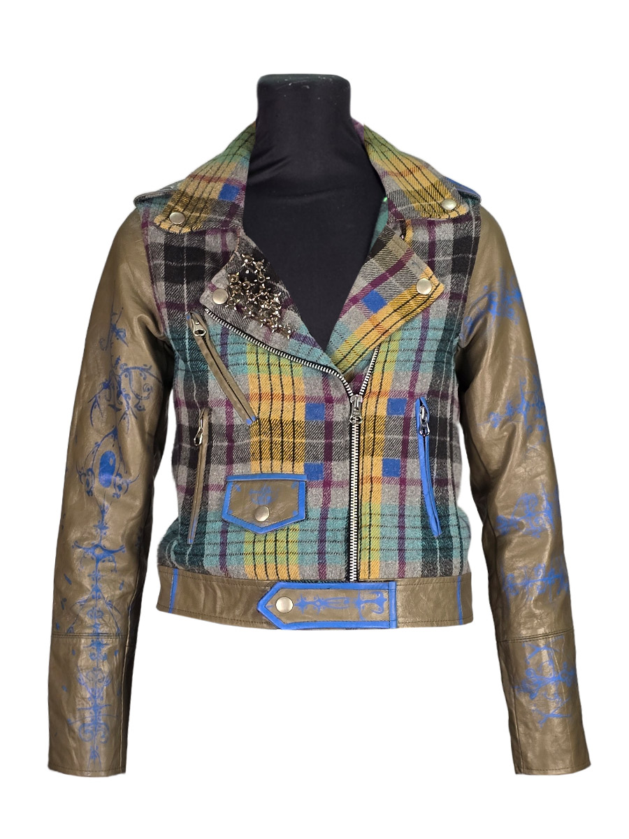 Куртка клетчатая кастомная Trible - фото 1 - rockbunker.ru