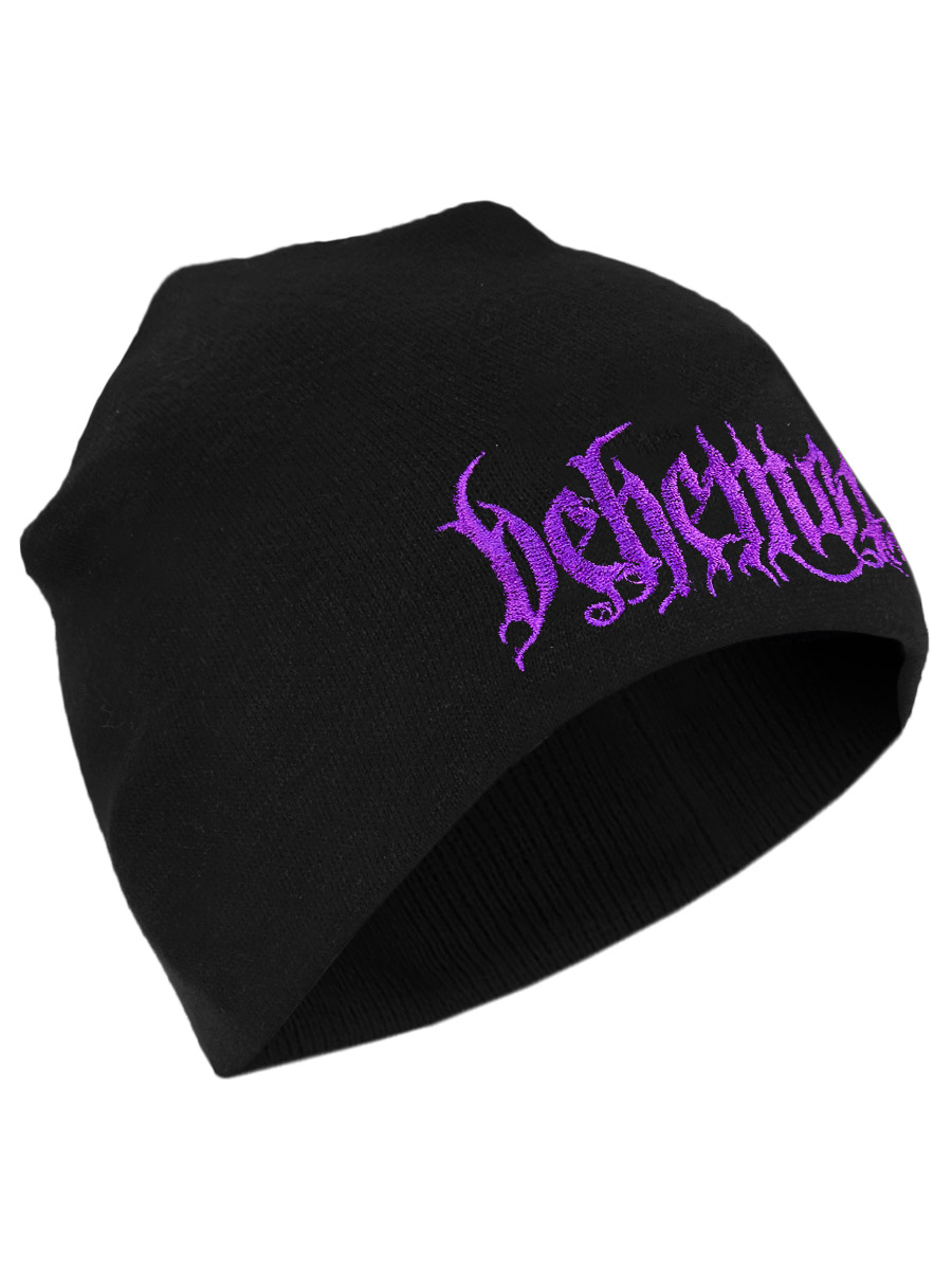 Шапка Behemoth фиолетовая вышивка - фото 1 - rockbunker.ru